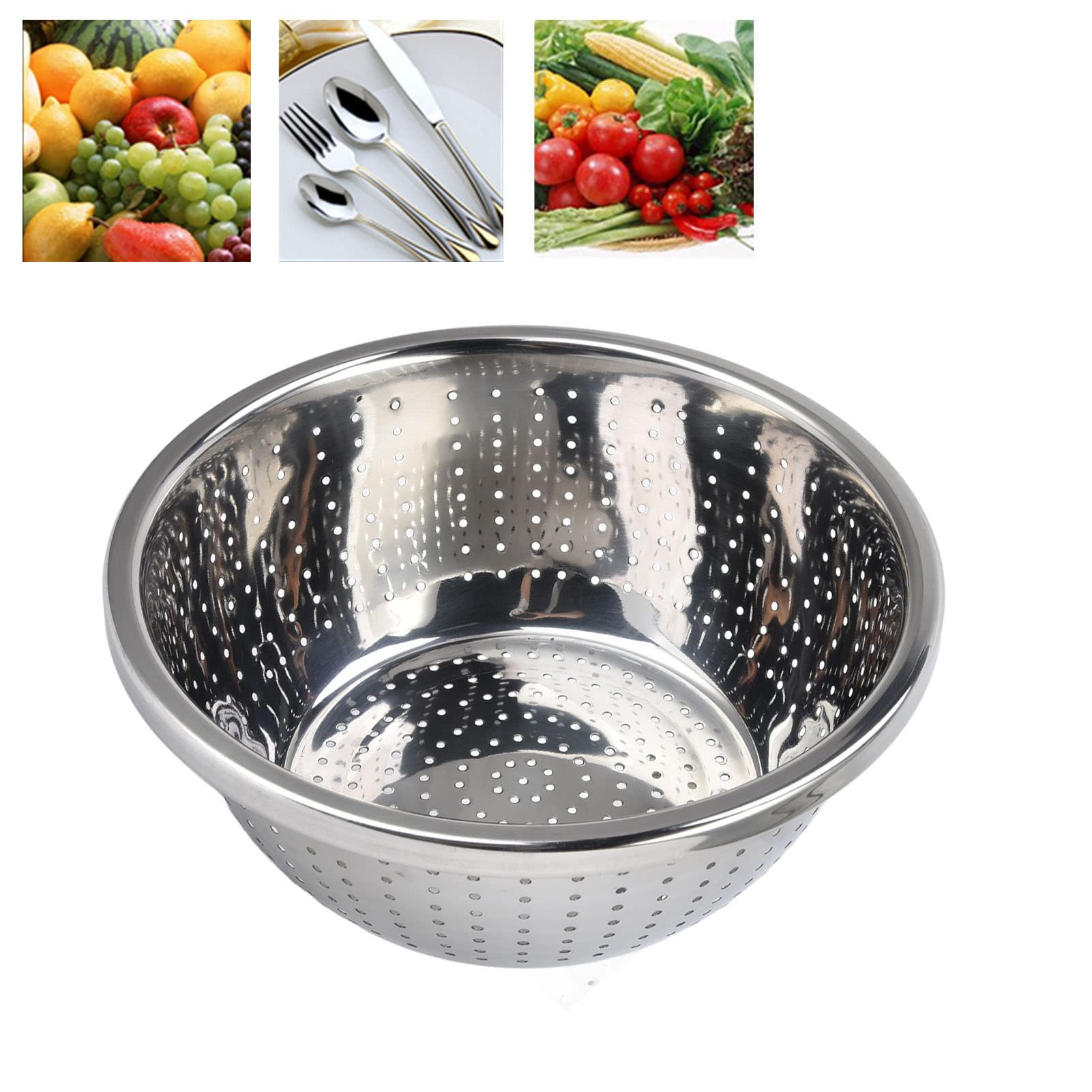 68cm 大型 ステンレス 穴あき パンチ 水切り 野菜洗い 蒸し器 ざる